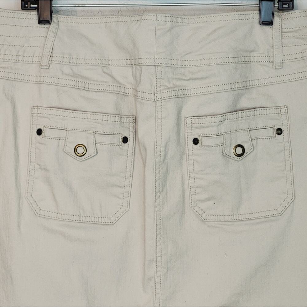 Vintage Code Blue Y2K Khaki Short Denim Jean Skirt size 14 - Picture 6 of 8